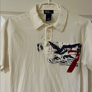 Polo by Ralph Lauren Men's White Graphic Polo